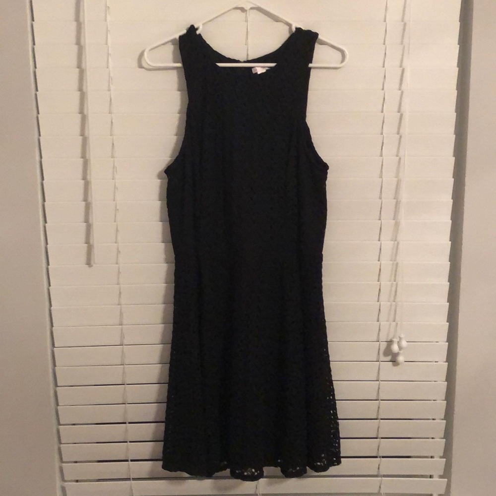 Black Lace Sleeveless Dress